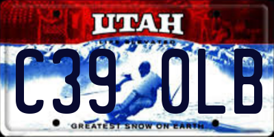 UT license plate C390LB