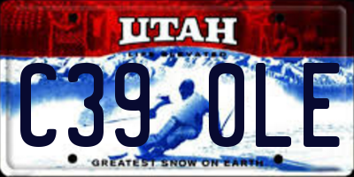 UT license plate C390LE