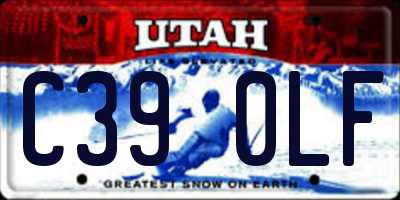 UT license plate C390LF