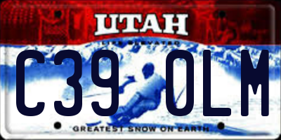 UT license plate C390LM