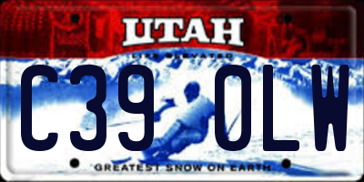 UT license plate C390LW
