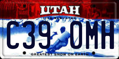 UT license plate C390MH