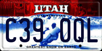 UT license plate C390QL