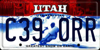 UT license plate C390RR