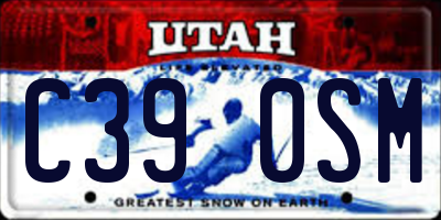 UT license plate C390SM