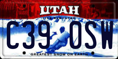 UT license plate C390SW