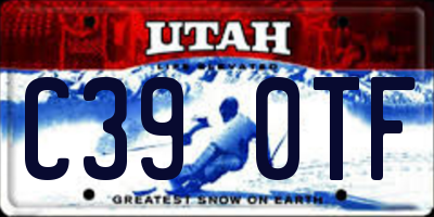 UT license plate C390TF