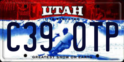 UT license plate C390TP