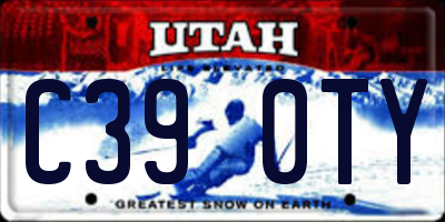 UT license plate C390TY