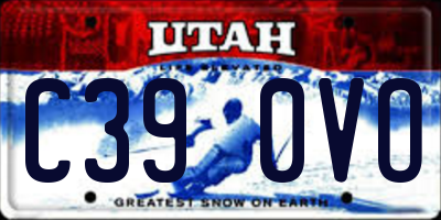 UT license plate C390VO
