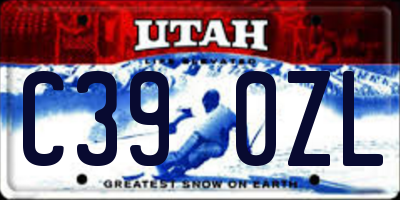 UT license plate C390ZL