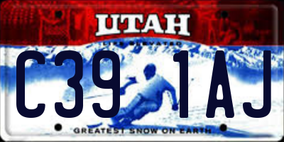 UT license plate C391AJ