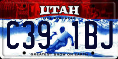 UT license plate C391BJ