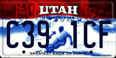UT license plate C391CF