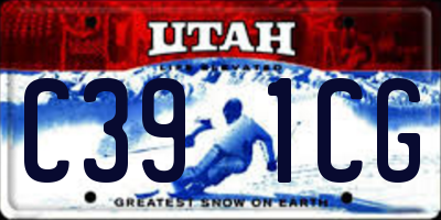 UT license plate C391CG