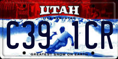 UT license plate C391CR