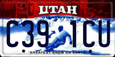 UT license plate C391CU