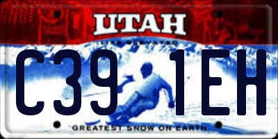 UT license plate C391EH