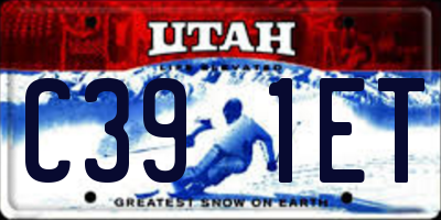 UT license plate C391ET