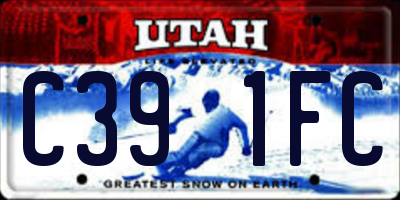 UT license plate C391FC
