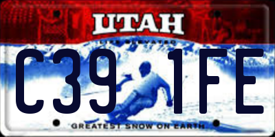 UT license plate C391FE