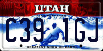 UT license plate C391GJ