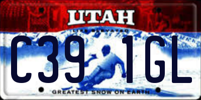 UT license plate C391GL