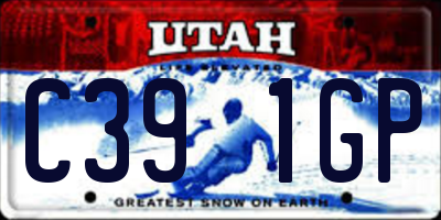 UT license plate C391GP