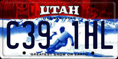 UT license plate C391HL