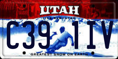 UT license plate C391IV