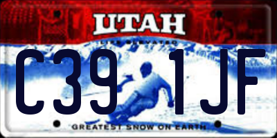 UT license plate C391JF