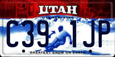 UT license plate C391JP