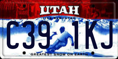 UT license plate C391KJ