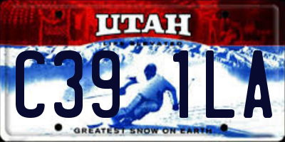 UT license plate C391LA