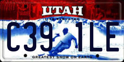 UT license plate C391LE