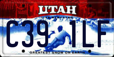 UT license plate C391LF