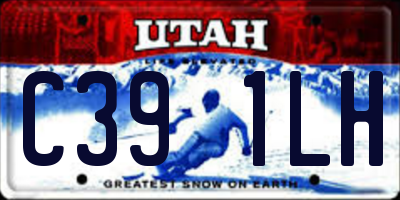 UT license plate C391LH