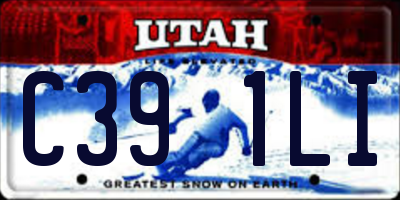 UT license plate C391LI