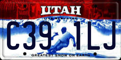 UT license plate C391LJ
