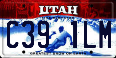 UT license plate C391LM