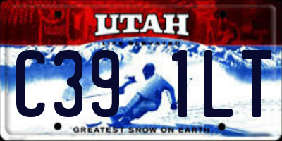 UT license plate C391LT