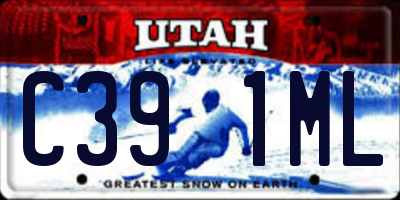 UT license plate C391ML