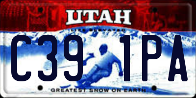 UT license plate C391PA