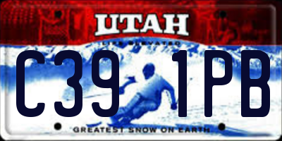 UT license plate C391PB