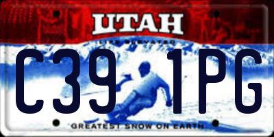 UT license plate C391PG