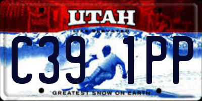 UT license plate C391PP