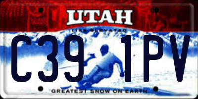 UT license plate C391PV