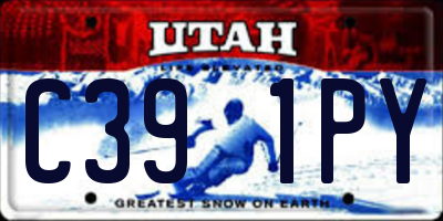 UT license plate C391PY