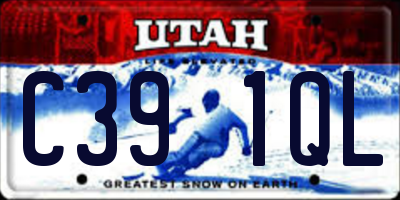 UT license plate C391QL