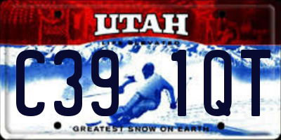 UT license plate C391QT